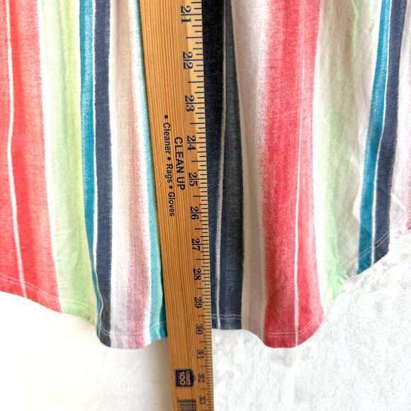 Tea Collection Striped Long Sleeve Hi Low Dress Girls Small 7 Multicolor - Picture 8 of 8